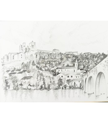 Béziers illustration crayon de bois