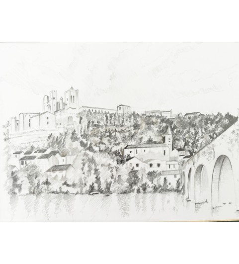 Béziers illustration crayon de bois