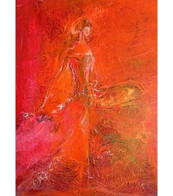 Danseuse de flamenco peinture acrylique - Artiste Otooto