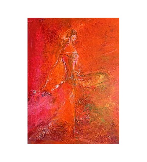 Danseuse de flamenco peinture acrylique - Artiste Otooto