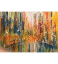 ville Arras - huile sur toile 100x80 cm -Artiste Otooto